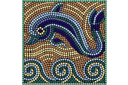 Kakelmålning schabloner - Delfin över vågor (mosaik)