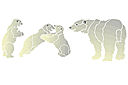Ritmallar schabloner djur - Polar Bears