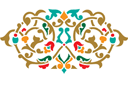 Grossist av schabloner i olika mönster - Rosett arabesque. Set om  6 st.
