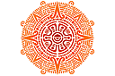 Cirkel schabloner - Aztec sol
