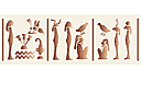 Schabloner i egyptisk stil - Egyptisk bård 3