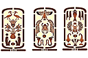 Schabloner i egyptisk stil - Tre rullar