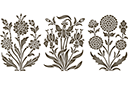 Schabloner i olika klassiska stilar - Engelska blommor 114