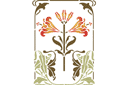 Stenciler olika motiv blommor - Stora liljor (motiv)