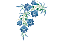 Stenciler olika motiv blommor - Hörn av blåklockor 129