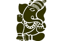 Schabloner i indisk stil - Ganesha 02