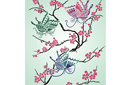Schabloner på österländskt tema  - Sakura och fjäril
