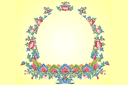 Schabloner på österländskt tema  - Flower frame