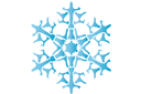 Vinterschabloner - Snowflake XVIII