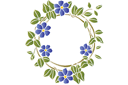 Cirkel schabloner - En krans av blommor