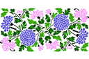 Stenciler olika motiv blommor - Motivet för krysantemum