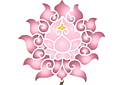 Schabloner på österländskt tema  - Kinesisk blomma 1