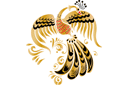 Schabloner med ryska ornament - Dansande svan 7