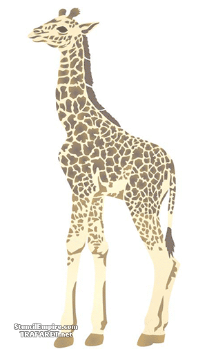 Cub Giraffe (Ritmallar schabloner djur)