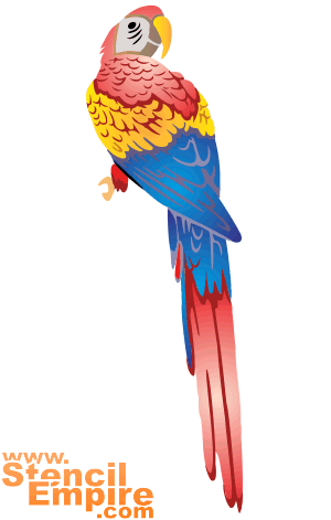 Papegoja (Schabloner djungel värld)