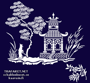 Motiv med pagoda (Schabloner på österländskt tema )