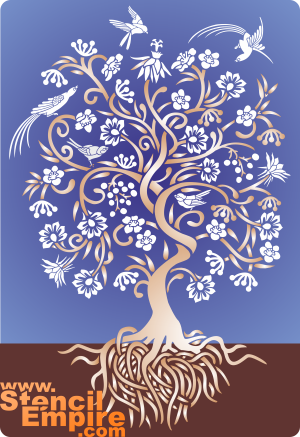 Fairy Tree of Life (Väggschabloner med träd)