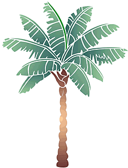 Palm (Väggschabloner med träd)