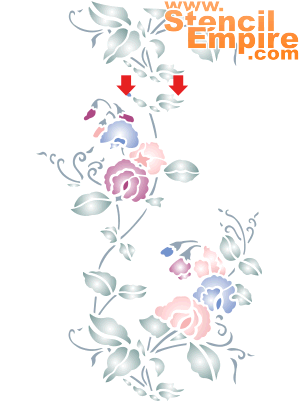 Sweet Pea (Stenciler olika motiv blommor)