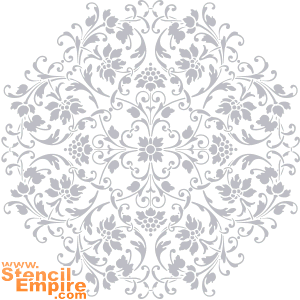 Blommor Medallion (Cirkel schabloner)