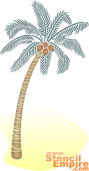 Palma 2 (Väggschabloner med träd)