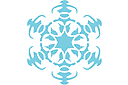 Grossist av olika typer mönsterschabloner - Snowflake II. Set om  8 st.