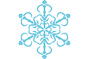Vinterschabloner - Snowflake V
