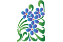 Schabloner Abstraktioner och geometriska illusioner - Blomstergrupp