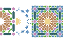 Schabloner för tapetmålning - Alhambra 02b