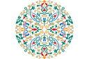 Cirkel schabloner - Mitten av mattan 2
