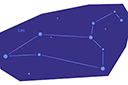 Stenciler pä världsrymden teman - Stjärnbilden Lejonet