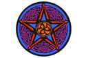 Schabloner i keltisk stil - Keltisk pentagram 96