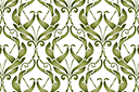 Schabloner i olika klassiska stilar - Tapeter från växtbaserade kransar