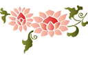 Schabloner på österländskt tema  - Kinesiska blomma 1