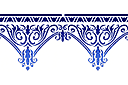 Klassiska bårder med färdiga schabloner - Viktorianska Arch