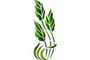 Löv och växter schabloner - Tre eleganta blad