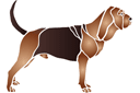 Ritmallar schabloner djur - Blodhund