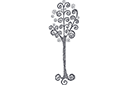 Väggschabloner med träderna - Spiral träd 3