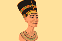 Schabloner i egyptisk stil - Nefertiti byst