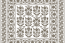 Schabloner i olika klassiska stilar - Stor engelsk matta
