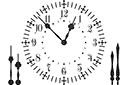 Cirkel schabloner - Urtavla och handsett 6