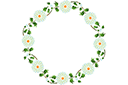 Stenciler olika motiv blommor - Krans av stor tusenskönor