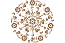 Cirkel schabloner - Blommor Medallion 22