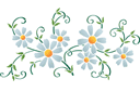 Stenciler olika motiv blommor - Kamomill motiv 43