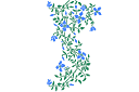 Stenciler olika motiv blommor - Clematis