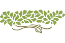 Löv och växter schabloner - Grönt tema