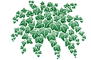 Löv och växter schabloner - Murgröna buske