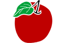 Grossist av fauna mönsterschabloner - Apple 3. Set om  6 st.