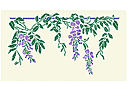 Schabloner på trädgårdstema - De flesta wisteria