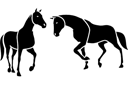Ritmallar schabloner djur - Två hästar 5b